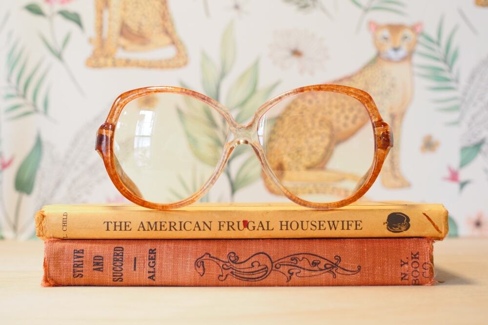 Vintage Sunglasses 1970s France Made Retro Glam Grandma Chic Festival Disco NOS